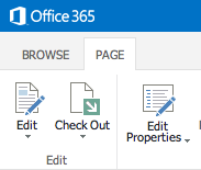 Edit Page in Ribbon